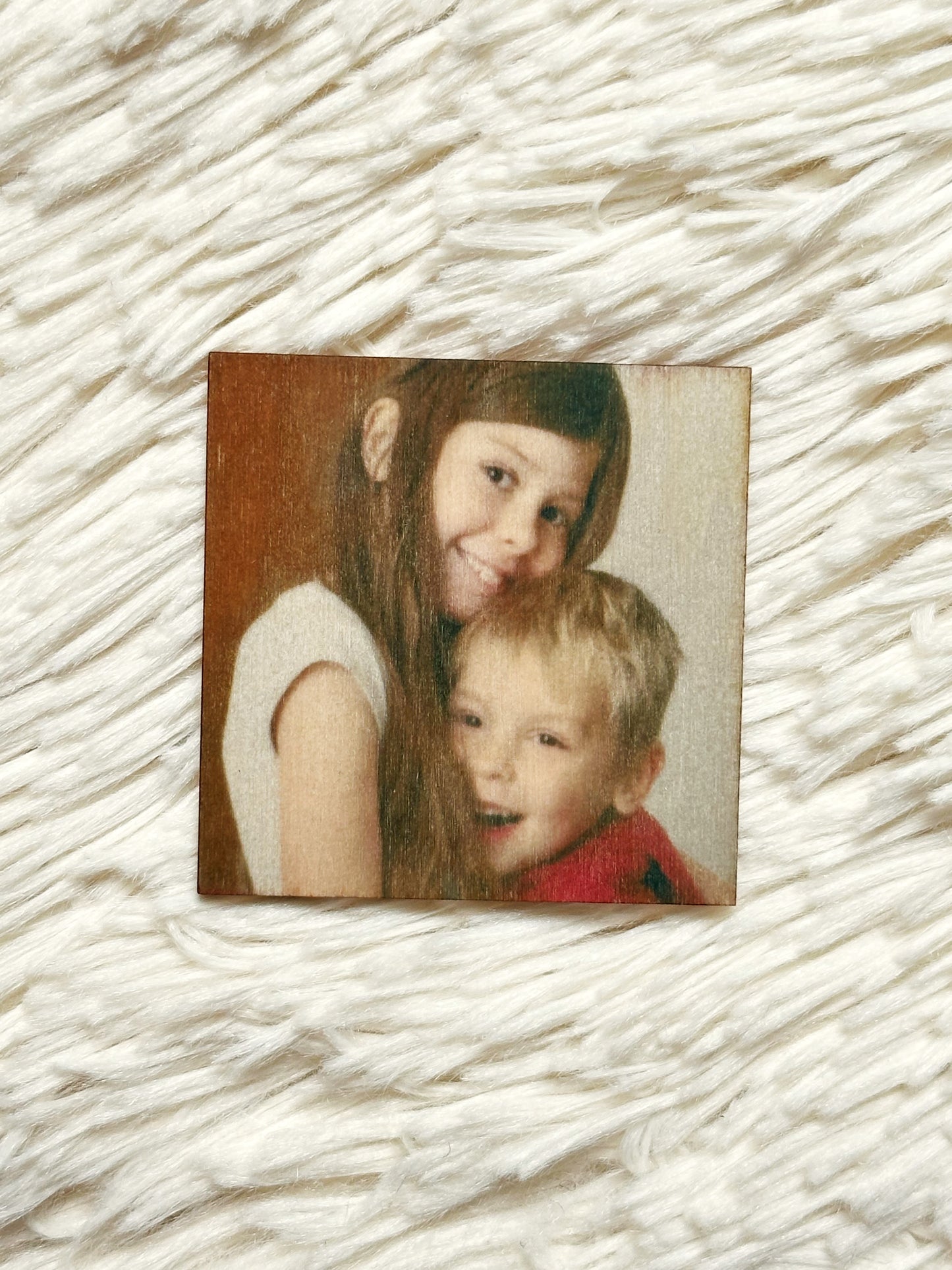 2" Square Wood Photo Magnets (8-pack)