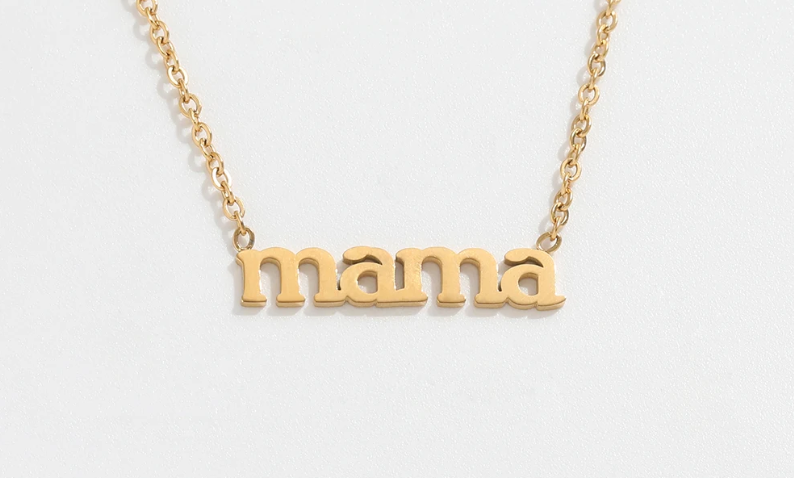 Stainless Steel Waterproof "Mama" Necklace