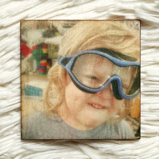 2" Square Wood Photo Magnets (8-pack)