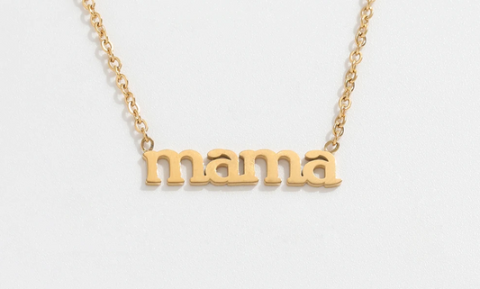 Stainless Steel Waterproof "Mama" Necklace