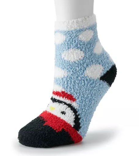 Fuzzy Snowman Socks